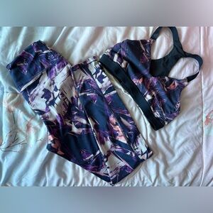H&M Abstract Sports Bra and Leggings Set